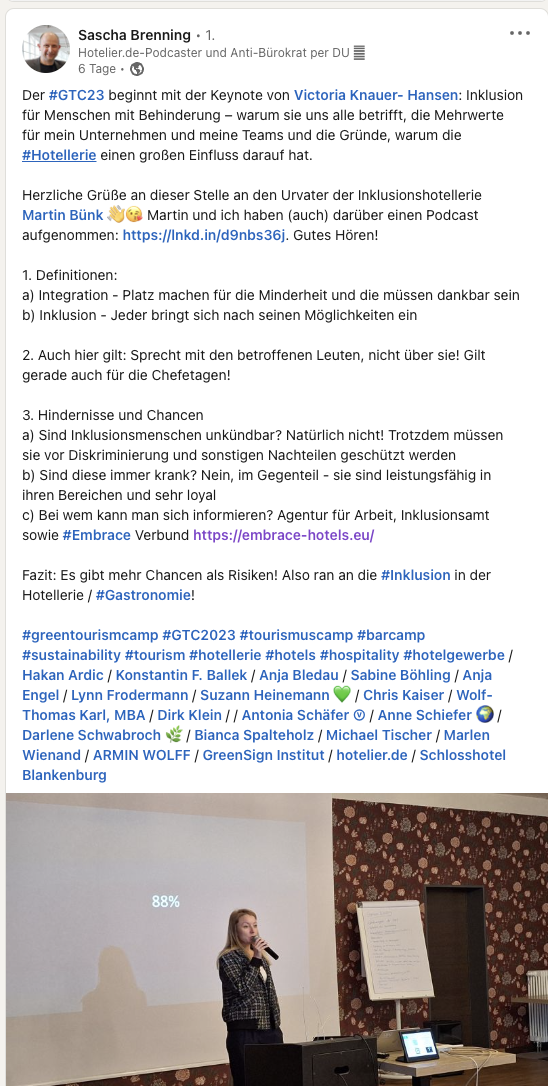 Social Media Post Sascha Brenning
